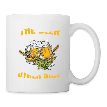 The beer is always colder on the other side - Tasse - Weiß - Rechts