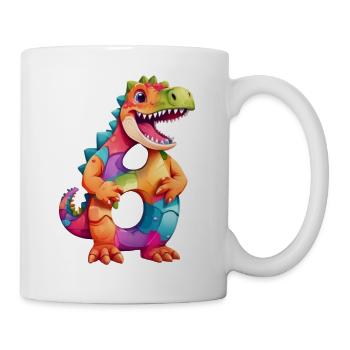 DINO 8 ANS DINOSAURE NUMÉRO 8E ANNIVERSAIRE - Mug blanc - blanc - Droite