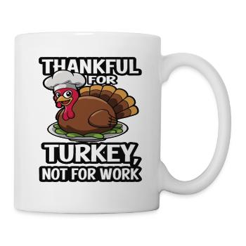 Lustiger Thanksgiving Truthahn - Tasse - Weiß - Rechts