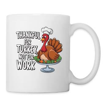 Lustiger Thanksgiving Truthahn - Tasse - Weiß - Rechts