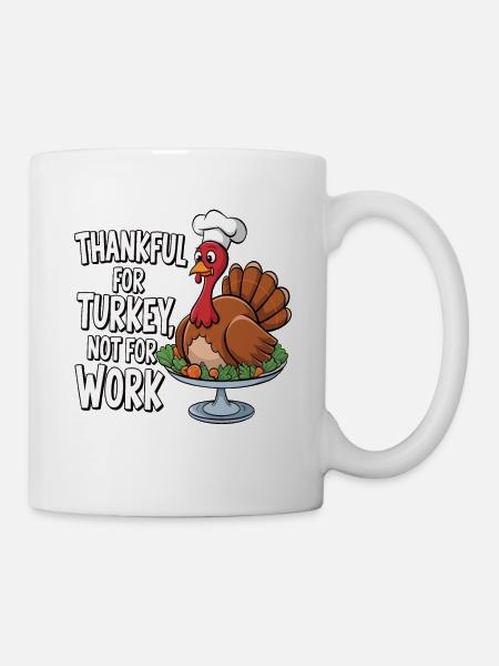 Lustiger Thanksgiving Truthahn - Tasse - Weiß
