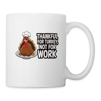 Lustiger Thanksgiving Truthahn - Tasse - Weiß - Rechts