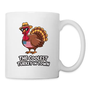 Lustiger Thanksgiving Truthahn - Tasse - Weiß - Rechts