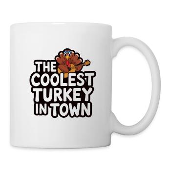 Lustiger Thanksgiving Truthahn - Tasse - Weiß - Rechts