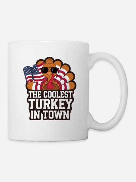 Lustiger Thanksgiving Truthahn - Tasse - Weiß