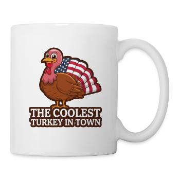 Lustiger Thanksgiving Truthahn - Tasse - Weiß - Rechts