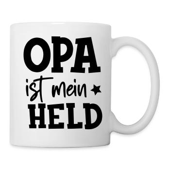 OPA ist mein Held - Tasse - Weiß - Rechts