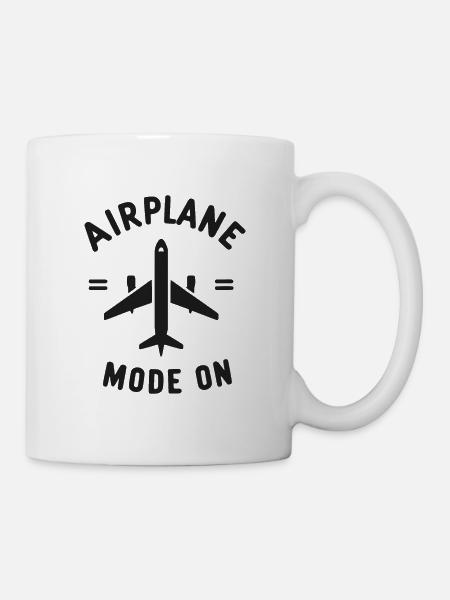 Flugzeugmodus Ein - Tasse - Weiß