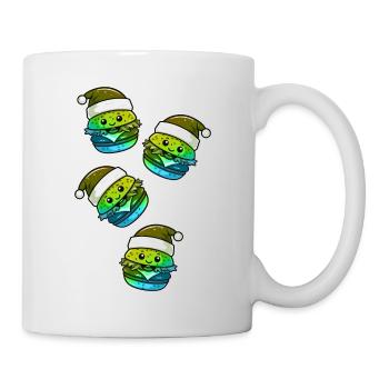 Burger Bande dessinée de Noël - Mug blanc - blanc - Droite