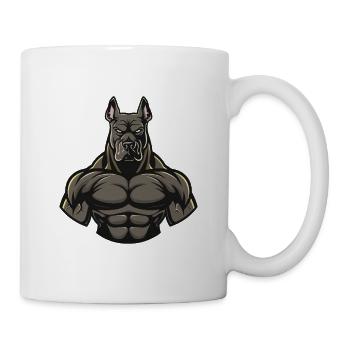 Great Dane Dog Muscles Fitness - Mug - white - Right