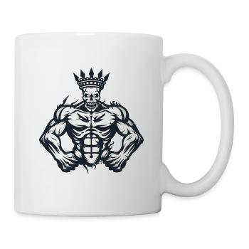 Skeleton Muscles Fitness King - Mug - white - Right