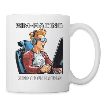 SIM RACING WHERE THE FUN IS AT HOME - Tasse - Weiß - Rechts