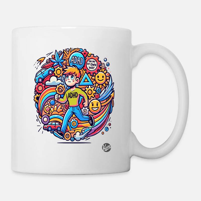 Auf meinem eigenen Weg mit ADHS - Tasse - Weiß