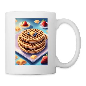 Gros tas de crêpes - Mug blanc - blanc - Droite