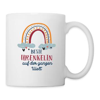 Beste Urenkelin Mädchen Enkelkind Ur-Enkelin Enkel - Tasse - Weiß - Rechts