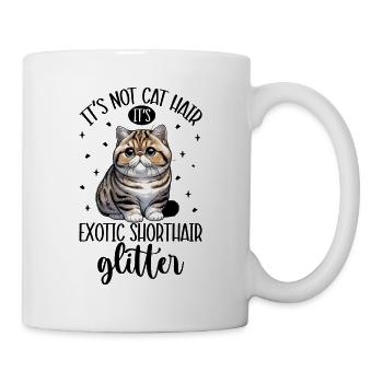 Paillettes Chat - Exotic Shorthair - Mug blanc - blanc - Droite