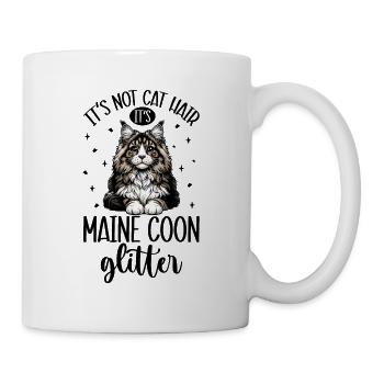 Paillettes pour chat - Maine Coon - Mug blanc - blanc - Droite