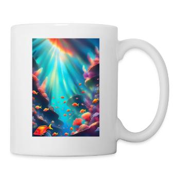 Unterwasser-Korallenriff - Tasse - Weiß - Rechts