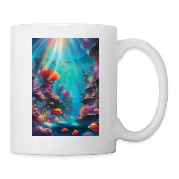 Récifs coralliens tropicaux - Mug blanc - blanc - Droite
