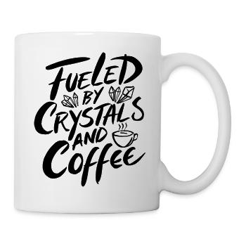 L’énergie grâce aux cristaux et au café - Mug blanc - blanc - Droite
