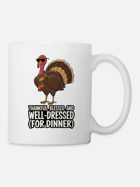 Lustiger Thanksgiving Truthahn - Tasse - Weiß