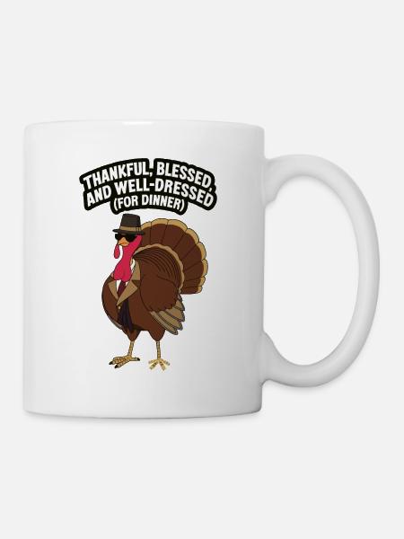 Lustiger Thanksgiving Truthahn - Tasse - Weiß