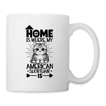 Accueil - American Shorthair - Mug blanc - blanc - Droite