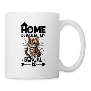Zuhause - Bengal - Tasse - Weiß - Rechts
