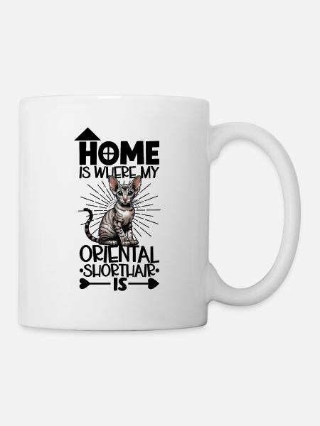 Zuhause - Orientalisch Kurzhaar - Tasse - Weiß