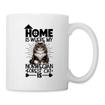Accueil - Chat des forêts norvégiennes - Mug blanc - blanc - Droite