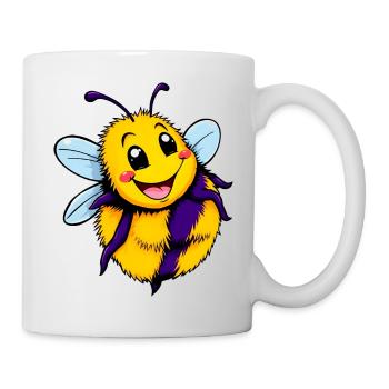 Happy Bumblebee Dessin animé Illustration - Mug blanc - blanc - Droite