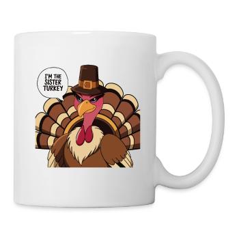 Lustiger Thanksgiving Truthahn - Tasse - Weiß - Rechts