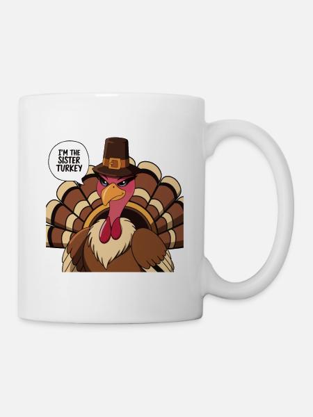 Lustiger Thanksgiving Truthahn - Tasse - Weiß