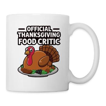 Lustiger Thanksgiving Truthahn - Tasse - Weiß - Rechts