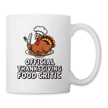 Lustiger Thanksgiving Truthahn - Tasse - Weiß - Rechts