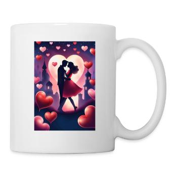 Ein verliebtes Paar - Tasse - Weiß - Rechts