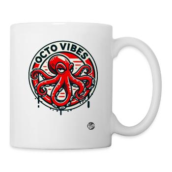 Bad mood octopus - Mug - white - Right