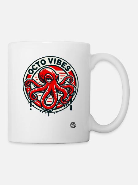 Schlechte Laune Oktopus - Tasse - Weiß