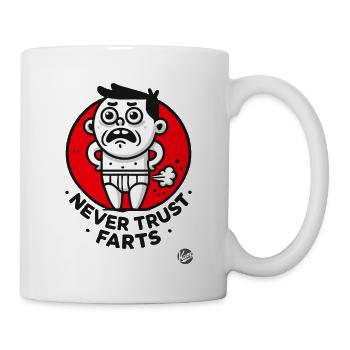 Never trust a fart - Mug - white - Right