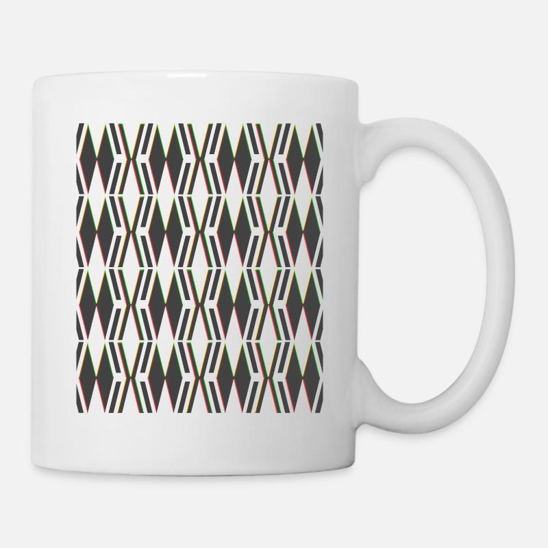 Criss Kreuz Design - Tasse - Weiß