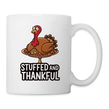 Lustiger Thanksgiving Truthahn - Tasse - Weiß - Rechts