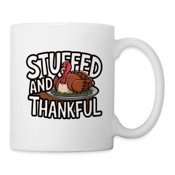 Lustiger Thanksgiving Truthahn - Tasse - Weiß - Rechts