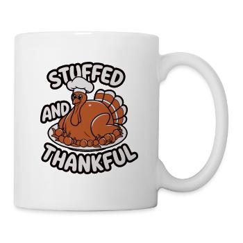 Lustiger Thanksgiving Truthahn - Tasse - Weiß - Rechts