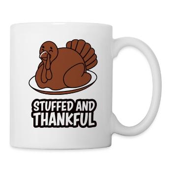 Lustiger Thanksgiving Truthahn - Tasse - Weiß - Rechts