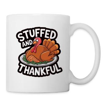 Lustiger Thanksgiving Truthahn - Tasse - Weiß - Rechts