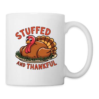 Lustiger Thanksgiving Truthahn - Tasse - Weiß - Rechts