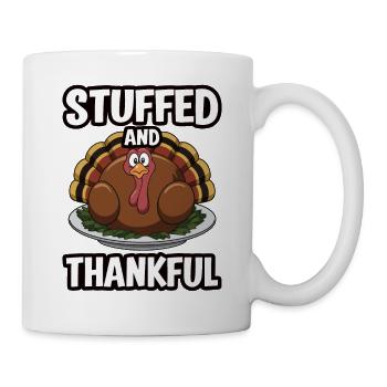 Lustiger Thanksgiving Truthahn - Tasse - Weiß - Rechts