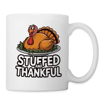 Lustiger Thanksgiving Truthahn - Tasse - Weiß - Rechts