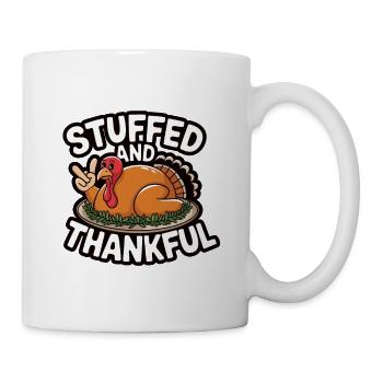 Lustiger Thanksgiving Truthahn - Tasse - Weiß - Rechts