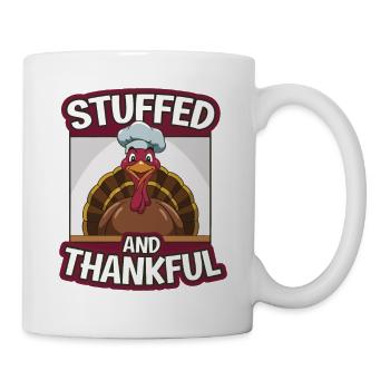Lustiger Thanksgiving Truthahn - Tasse - Weiß - Rechts